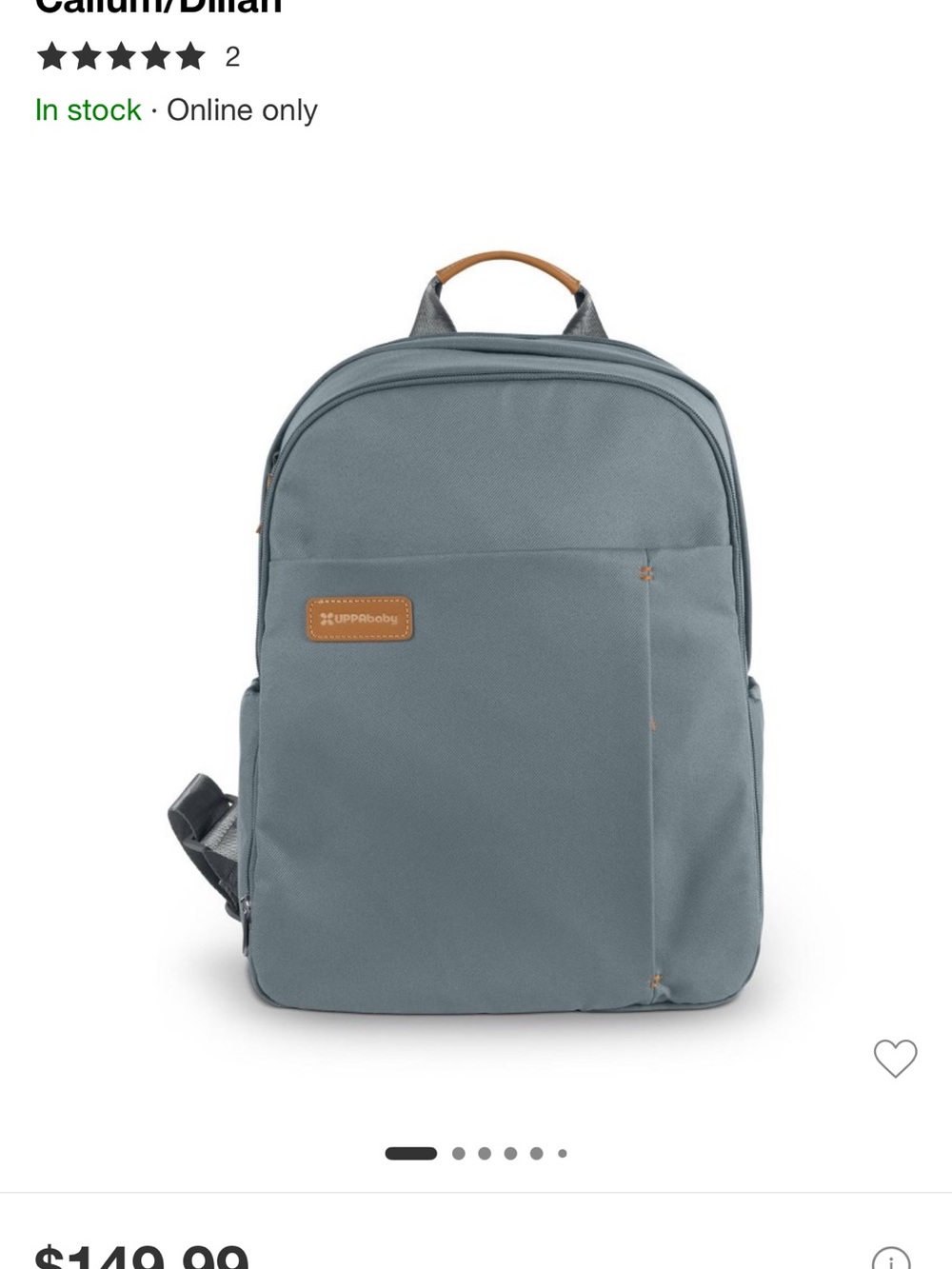 Calum/Dilian Kids' Everyday Backpack in Gray with Tan Trim